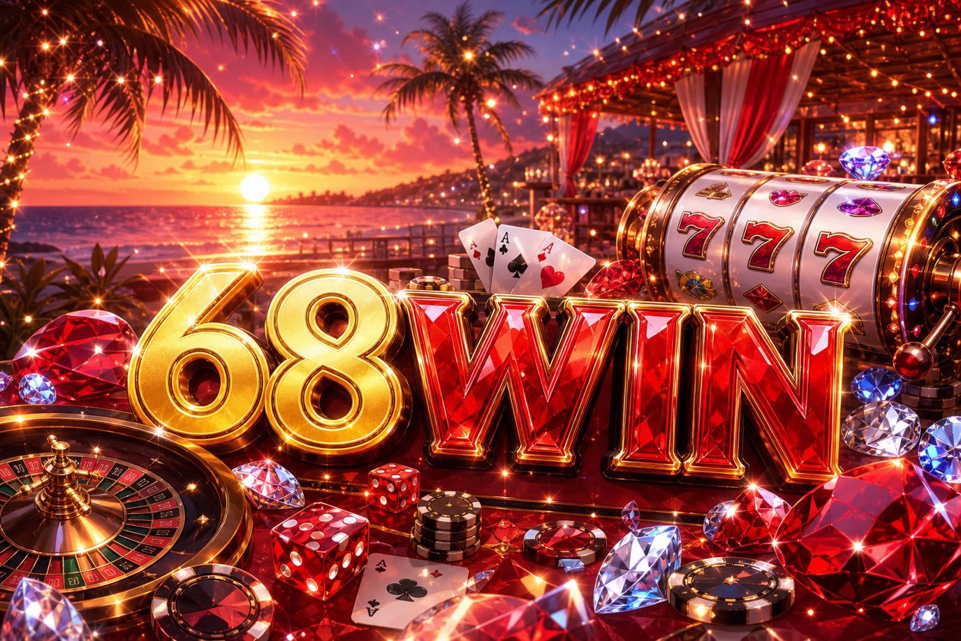 Bảng thanh toán và biểu tượng đặc biệt trong game Crazy 777 trên 68WIN